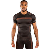 Venum No Gi 3.0 Short Sleeve Rash Guard Black/Brown Medium  at Bytomic Trade and Wholesale