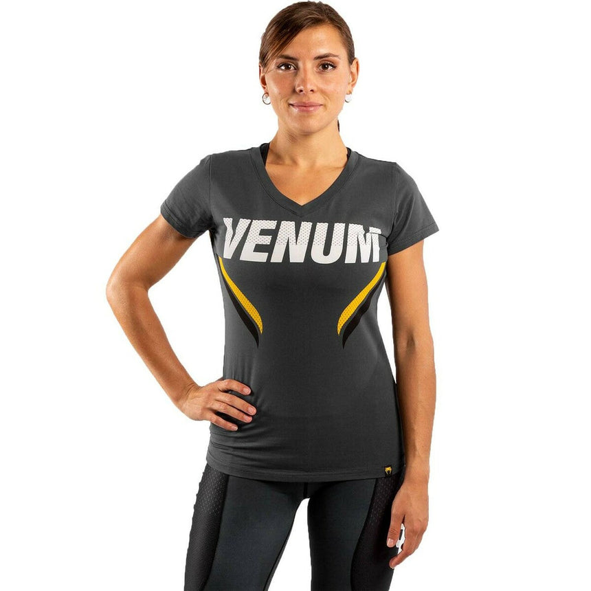Grey/Yellow Venum Womens One FC Impact T-Shirt XS   at Bytomic Trade and Wholesale