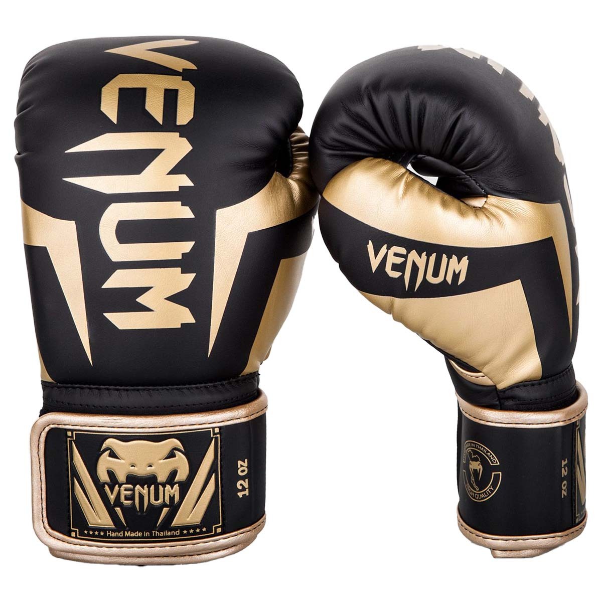 Black/Gold Venum Elite Boxing Gloves    at Bytomic Trade and Wholesale