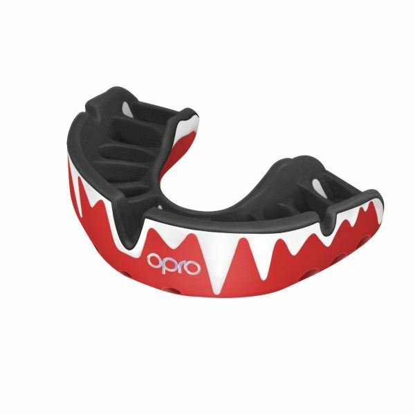 Red/Black Opro Adult Platinum Fangz Gen 4 Mouth Guard    at Bytomic Trade and Wholesale