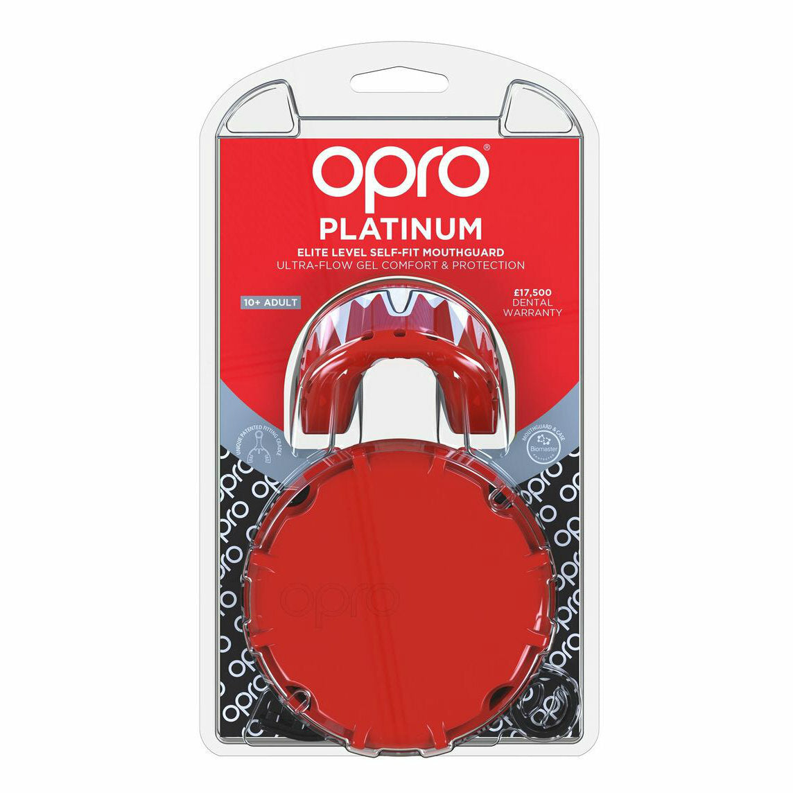 Red-Black Opro Platinum Fangz Gen 4 Mouth Guard    at Bytomic Trade and Wholesale