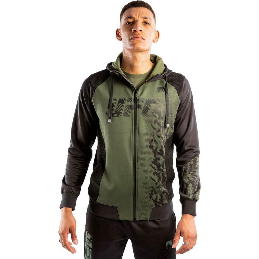 Venum UFC Authentic Fight Week Zipped Hoodie Khaki Small  at Bytomic Trade and Wholesale
