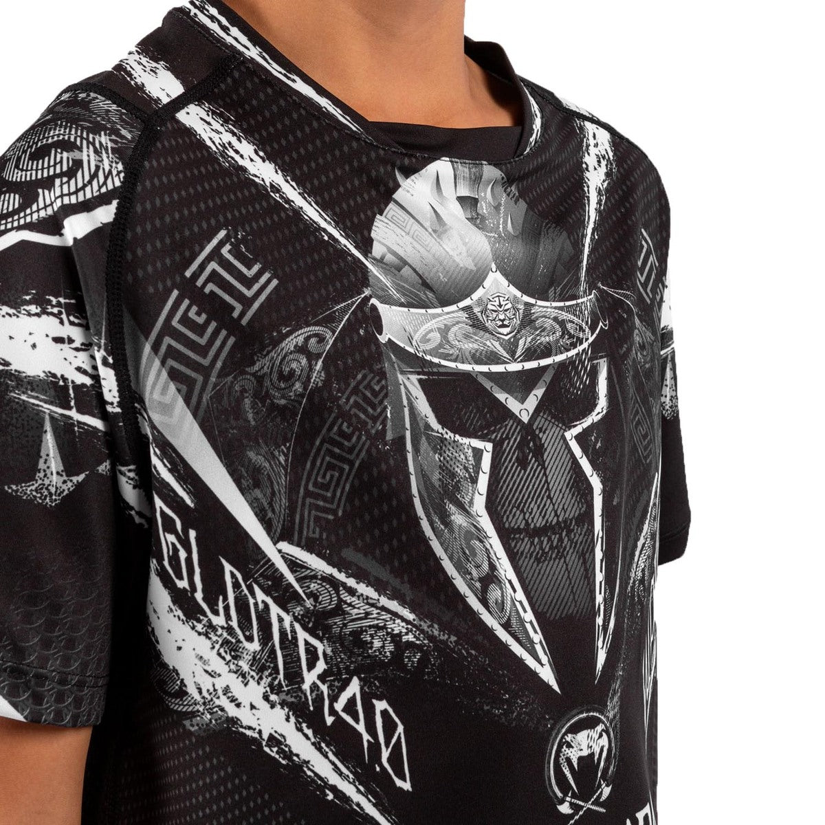 Black-White Venum GLDTR 4.0 Kids Dry Tech T-Shirt    at Bytomic Trade and Wholesale