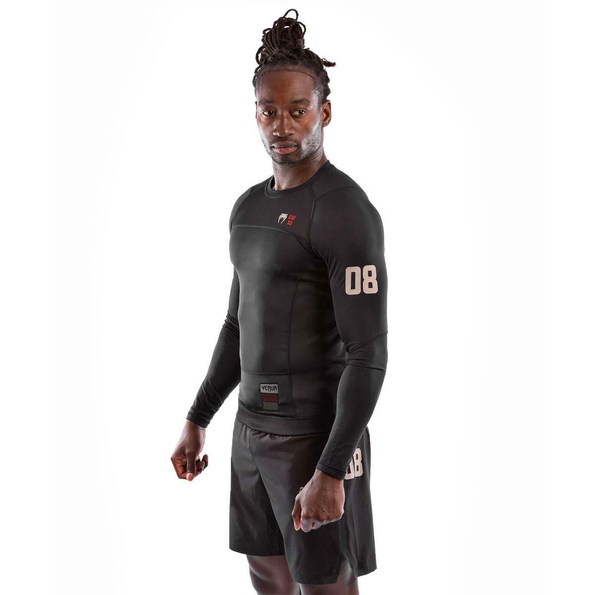 Black Venum Loma 08-12 Long Sleeve Rash Guard    at Bytomic Trade and Wholesale