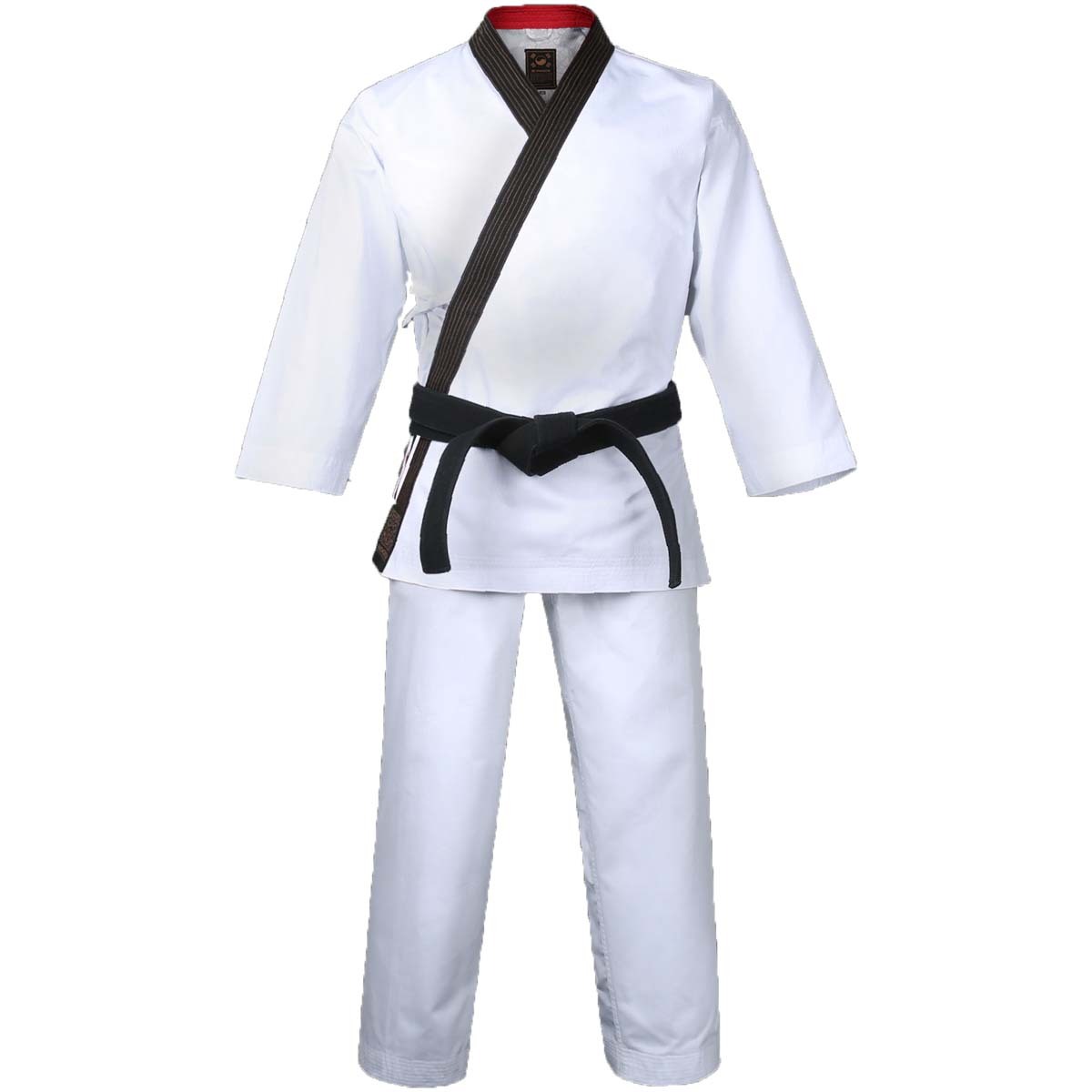 White with Black Neck Mooto Grand Master Geum Gang Uniform    at Bytomic Trade and Wholesale