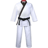 White with Black Neck Mooto Grand Master Geum Gang Uniform    at Bytomic Trade and Wholesale