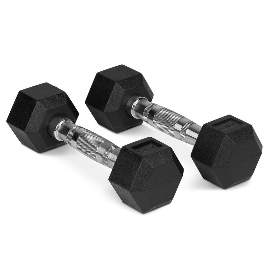 Black Bytomic Rubber 4kg Hexagon Dumbbell Set    at Bytomic Trade and Wholesale