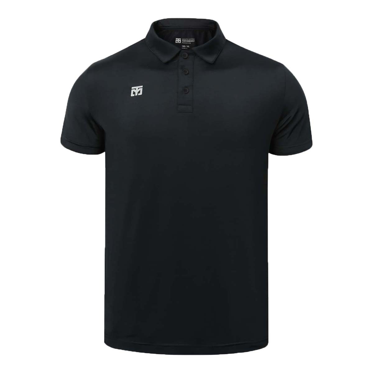 Black Mooto Performance Polo Shirt    at Bytomic Trade and Wholesale