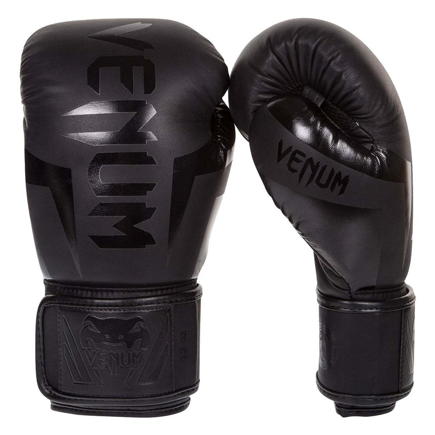 Black/Black Venum Elite Boxing Gloves 10oz   at Bytomic Trade and Wholesale