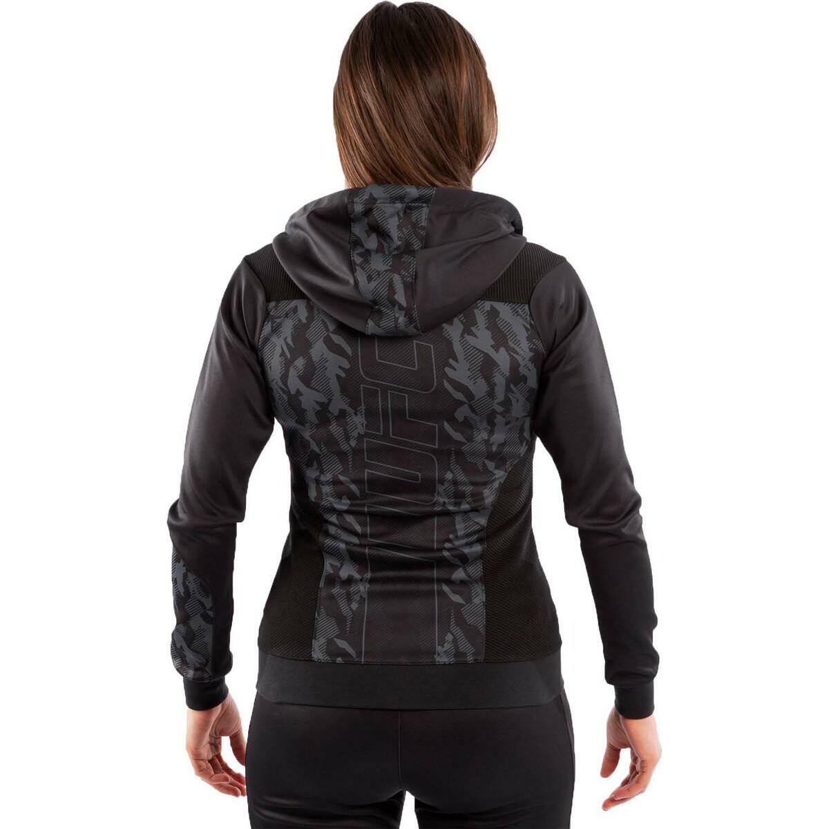 Black Venum UFC Authentic Fight Week Women's Zipped Hoodie    at Bytomic Trade and Wholesale