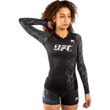 Black Venum UFC Authentic Fight Week Women's Long Sleeve Rash Guard    at Bytomic Trade and Wholesale