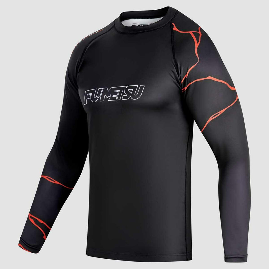 Fumetsu Kintsugi Long Sleeve Rash Guard Black/Red Small  at Bytomic Trade and Wholesale