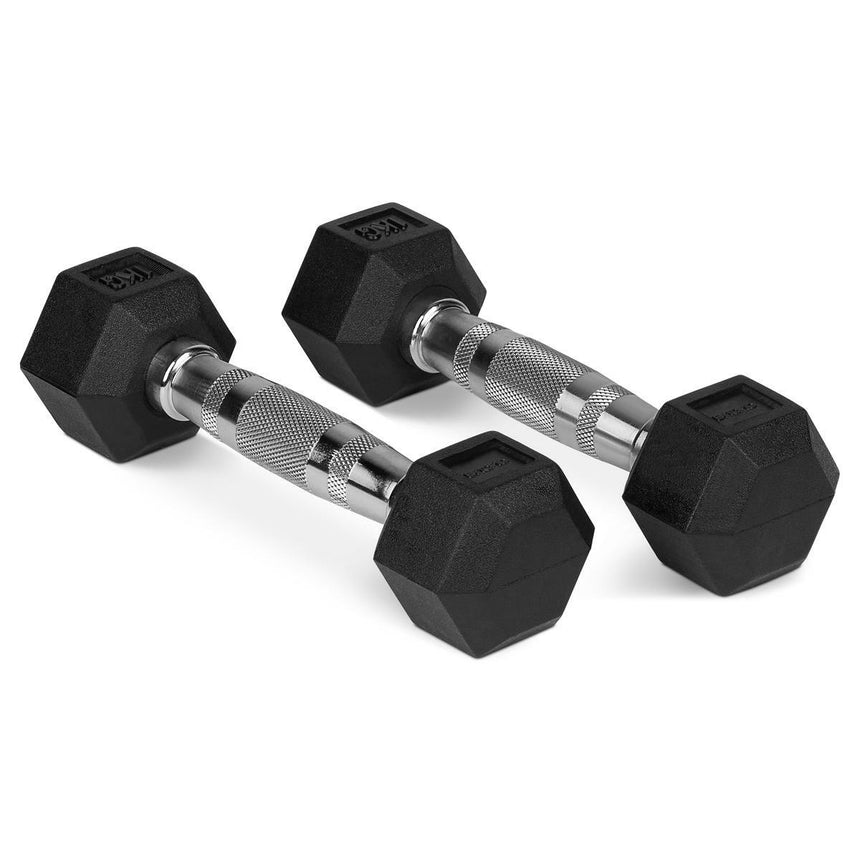 Black Bytomic Rubber 1kg Hexagon Dumbbell Set    at Bytomic Trade and Wholesale