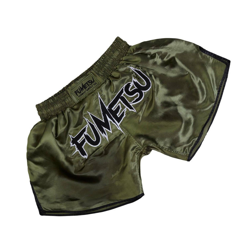 Khaki/Black Fumetsu Combat Muay Thai Shorts    at Bytomic Trade and Wholesale