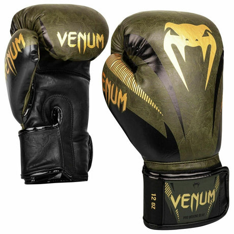 Venum Impact Boxing Gloves Khaki/Gold 10oz  at Bytomic Trade and Wholesale