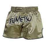 Khaki/Black Fumetsu Combat Muay Thai Shorts    at Bytomic Trade and Wholesale