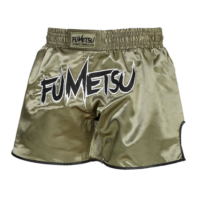 Khaki/Black Fumetsu Combat Muay Thai Shorts    at Bytomic Trade and Wholesale